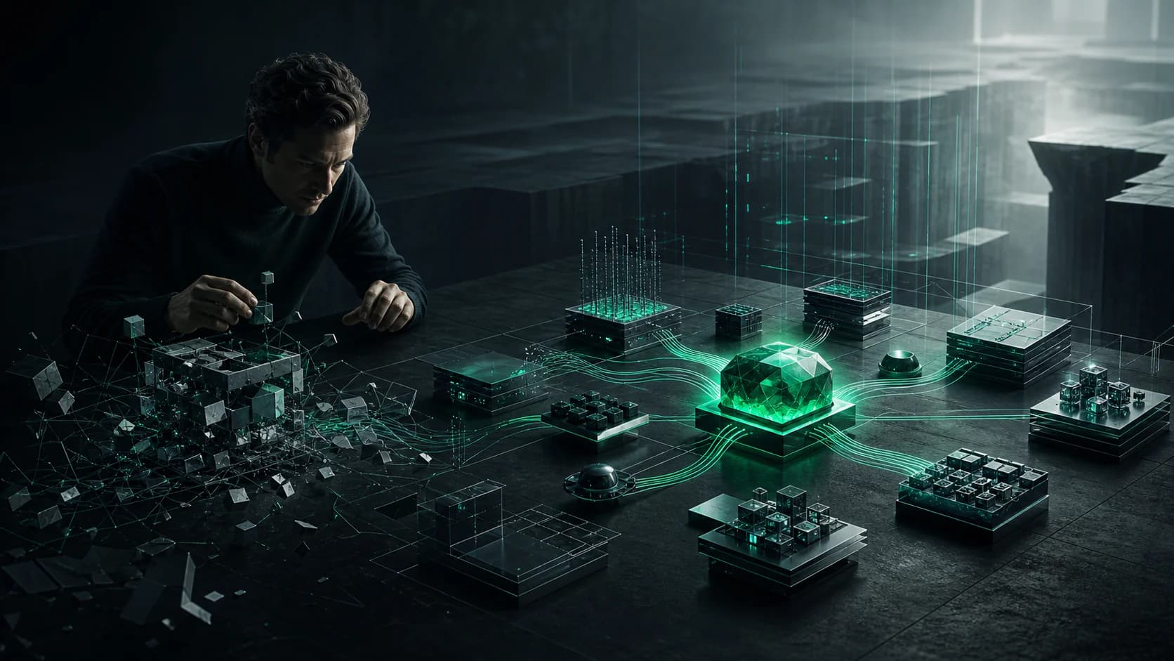 An original digital system forming from modular emerald capabilities around a unique business problem