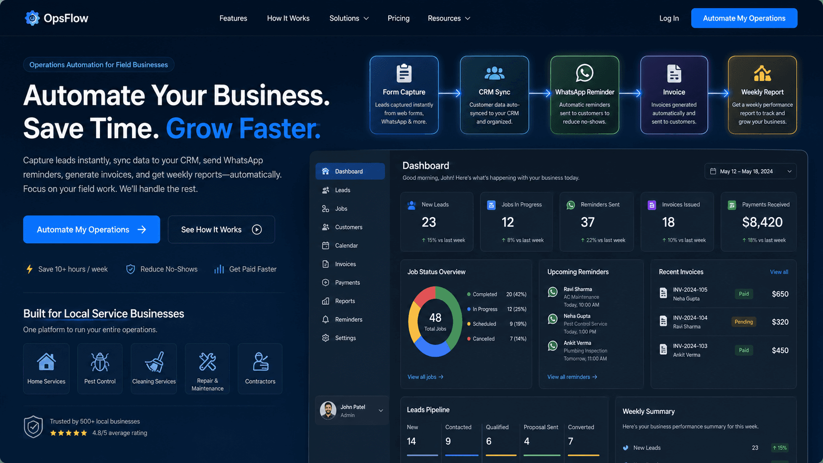 Ops automation system hero preview