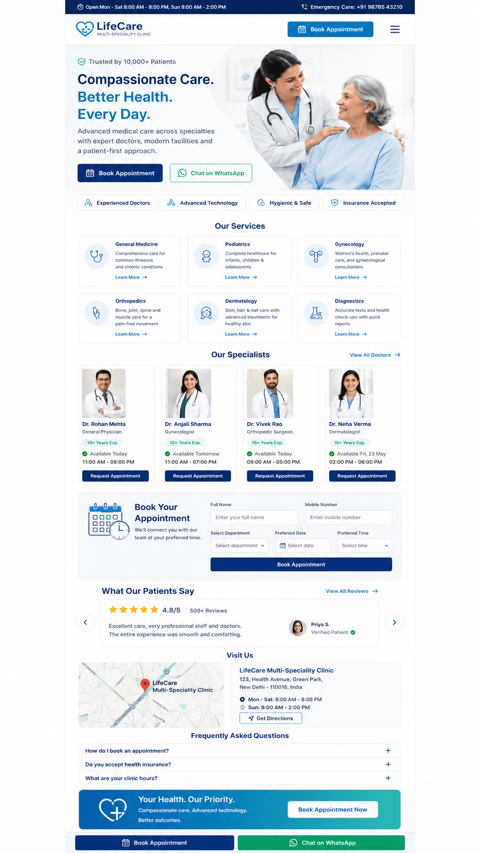 Clinic conversion system interface preview